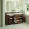 James Martin Vanities 60'' Double Vanity, Mid-Century Walnut w/ 3 CM Lime Delight Quartz Top 424-V60D-WLT-3LDL - alternate 4